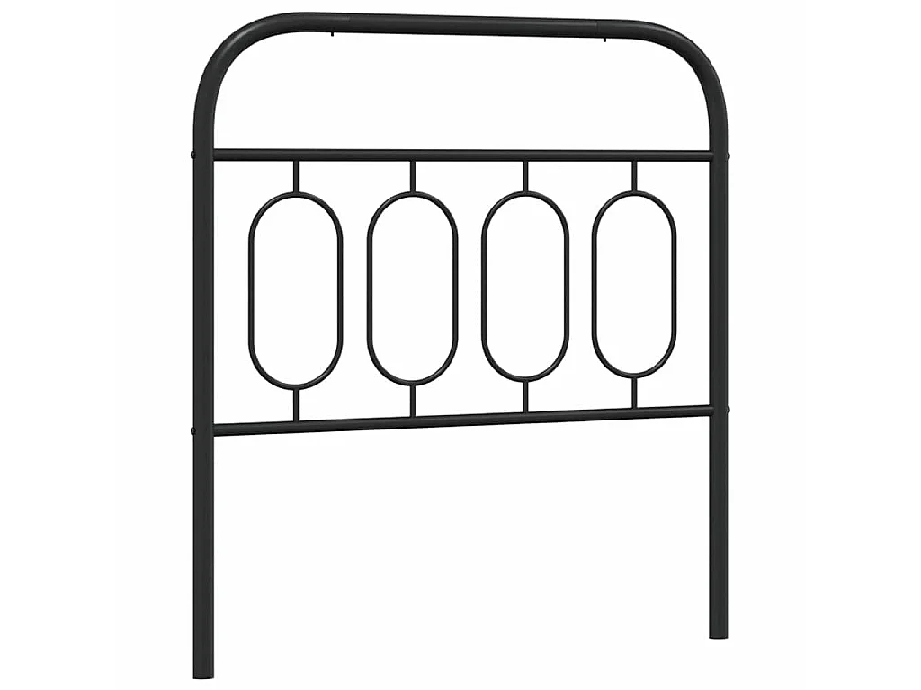 Vervangend hoofdbord 90 cm metaal zwart