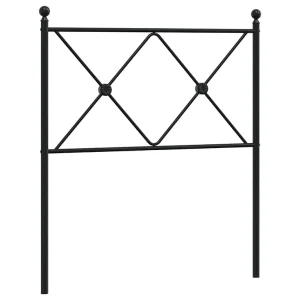 Vervangend hoofdbord 80 cm metaal zwart