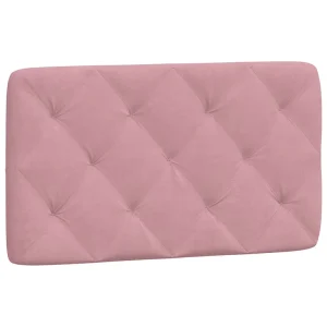 Hoofdbordkussen 80 cm fluweel roze