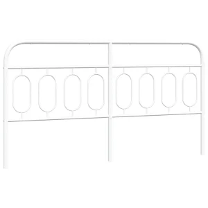 Vervangend hoofdbord 193 cm metaal wit