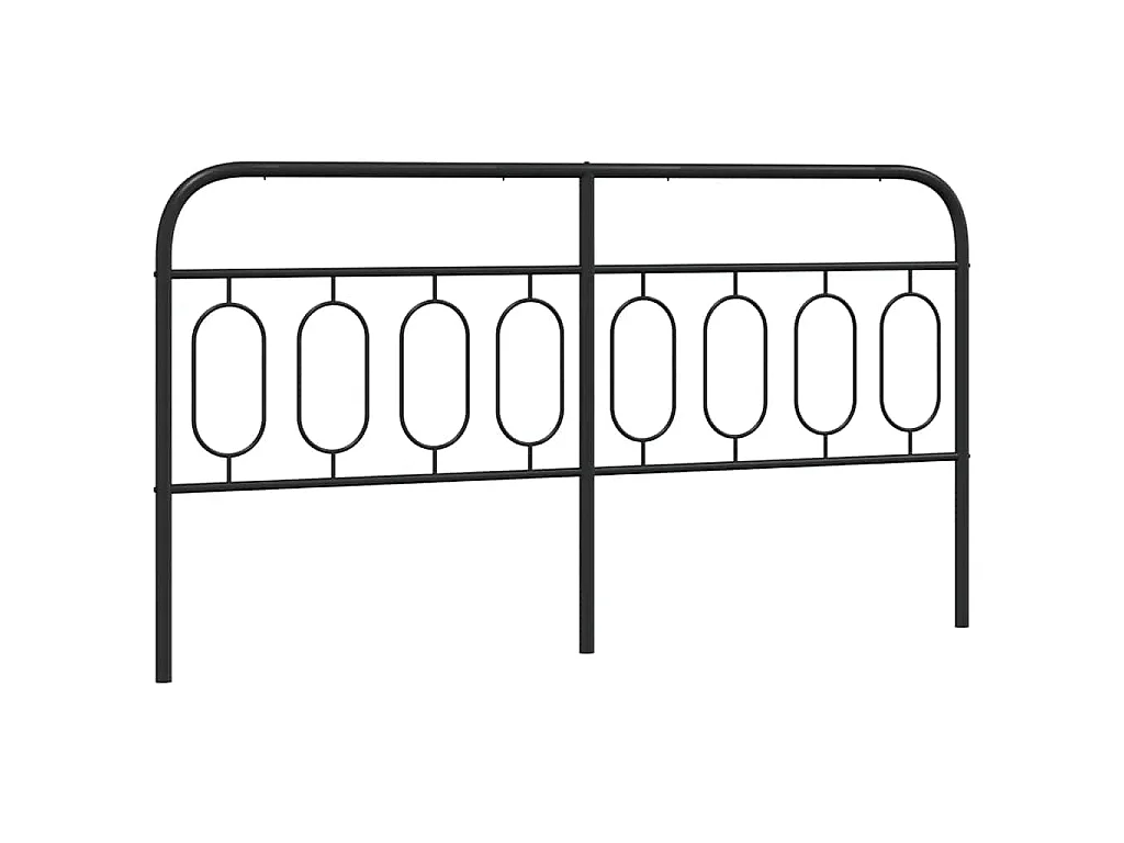 Vervangend hoofdbord 183 cm metaal zwart