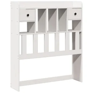 Hoofdbord met opbergruimte 90 cm massief grenenhout wit Hoofdbord met opbergruimte 90 cm massief grenenhout wit