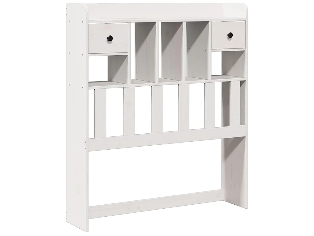 Hoofdbord met opbergruimte 90 cm massief grenenhout wit