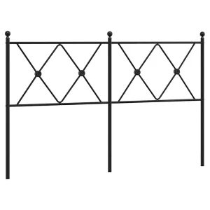 Vervangend hoofdbord 137 cm metaal zwart Vervangend hoofdbord 137 cm metaal zwart