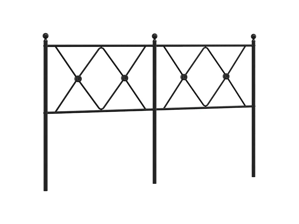 Vervangend hoofdbord 137 cm metaal zwart