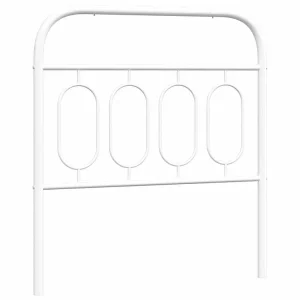 Vervangend hoofdbord 80 cm metaal wit
