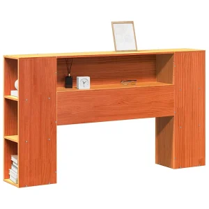 Hoofdbord met opbergruimte 150 cm massief grenenhout wasbruin Hoofdbord met opbergruimte 150 cm massief grenenhout wasbruin