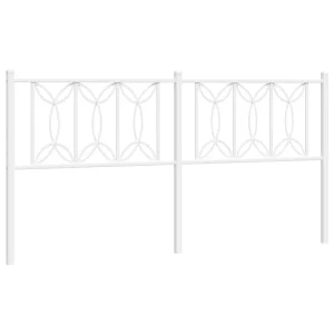 Vervangend hoofdbord 180 cm metaal wit