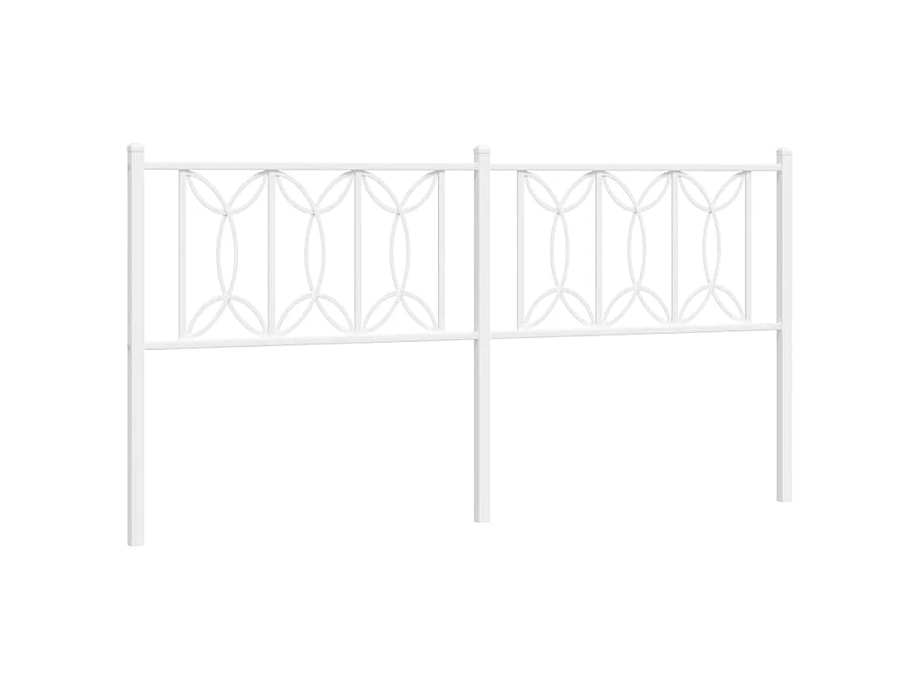 Vervangend hoofdbord 180 cm metaal wit
