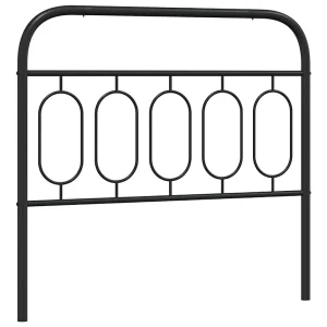 Vervangend hoofdbord 107 cm metaal zwart Vervangend hoofdbord 107 cm metaal zwart