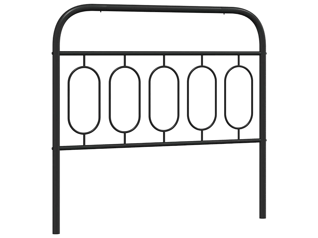 Vervangend hoofdbord 107 cm metaal zwart
