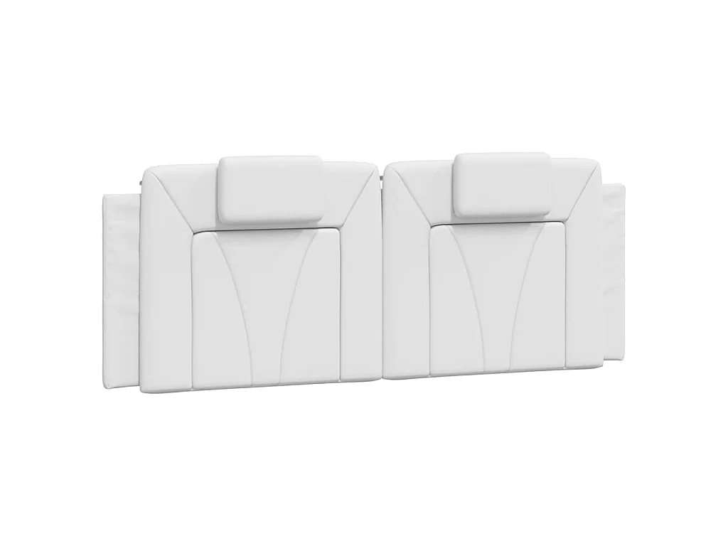 Hoofdbordkussen "Viana" 140 cm kunstleer wit