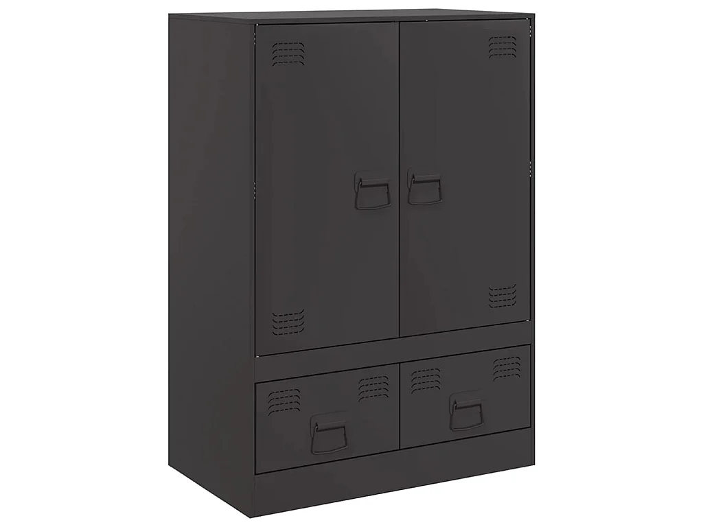 Hoge kast 67x39x95 cm staal zwart