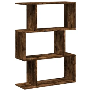 Kamerscherm / boekenkast 3-laags 70x24x97 cm hout gerookt eik Kamerscherm / boekenkast 3-laags 70x24x97 cm hout gerookt eik
