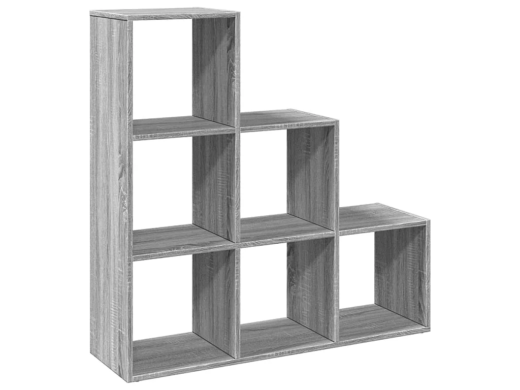 Kamerscherm / boekenkast 3-laags 99x29x99 cm hout grijs sonoma