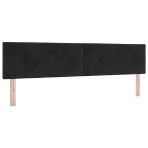 Hoofdbord Zwart 200 cm Fluweel Hoofdbord Zwart 200 cm Fluweel