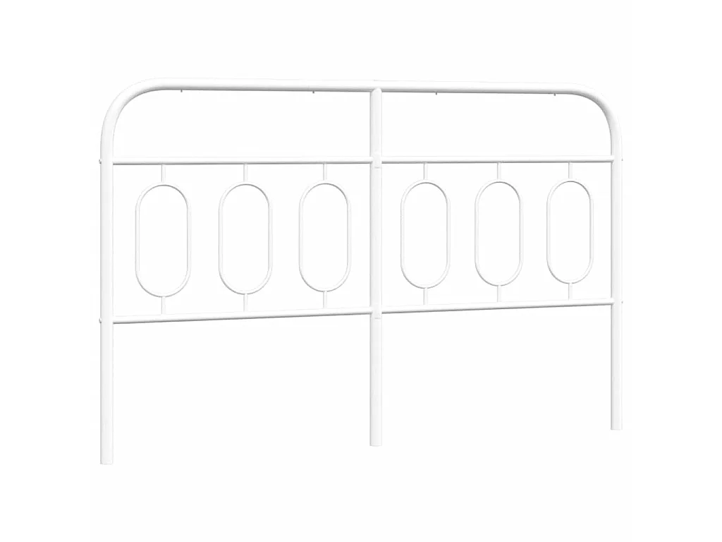 Vervangend hoofdbord 137 cm metaal wit