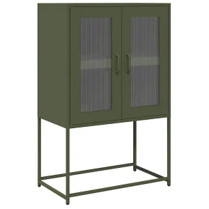 Hoge kast 68x39x107 cm staal olijfgroen