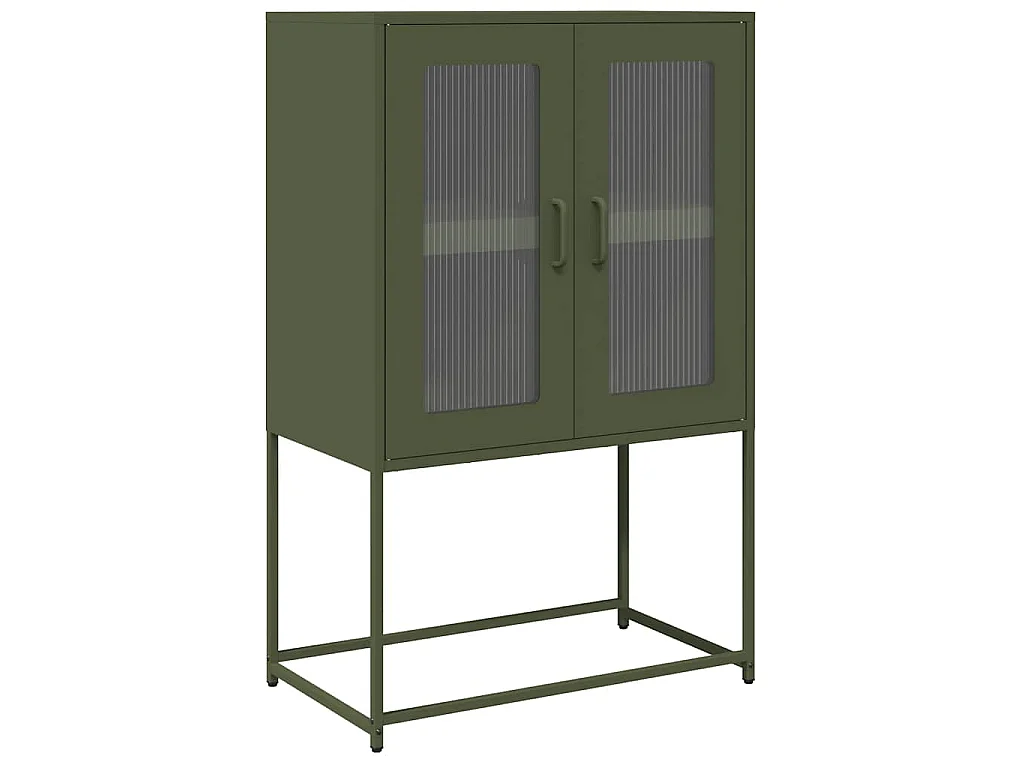 Hoge kast 68x39x107 cm staal olijfgroen