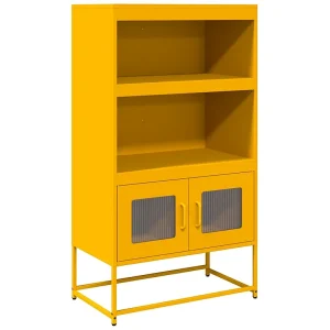 Hoge kast 68x39x123 cm staal mosterdgeel Hoge kast 68x39x123 cm staal mosterdgeel
