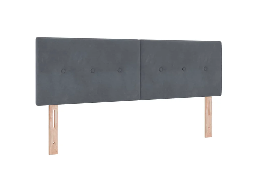Hoofdbord Donkergrijs 144 cm Fluweel