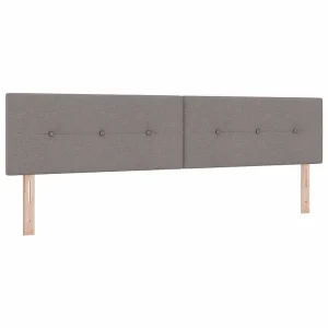 in hoogte verstelbaar hoofdbord Taupe 200 cm Stof