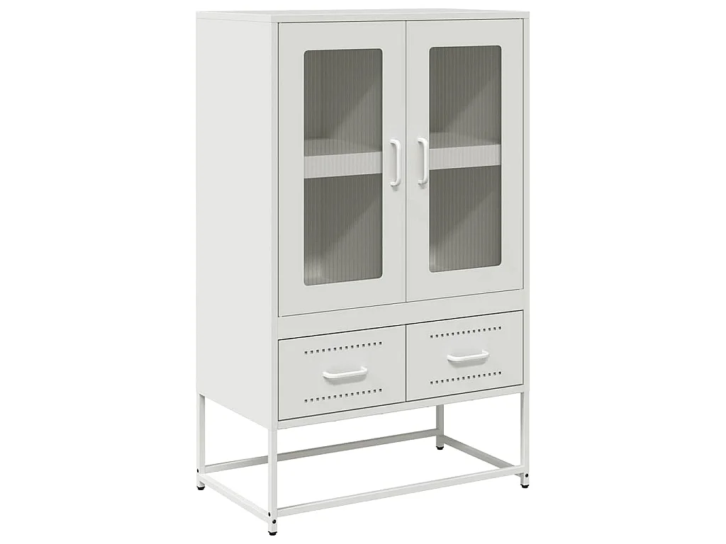 Hoge kast 68x39x111,5 cm staal wit