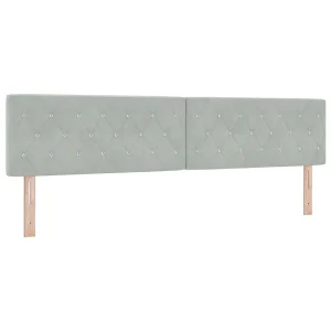 Hoofdbord Lichtgrijs 200 cm Fluweel Hoofdbord Lichtgrijs 200 cm Fluweel