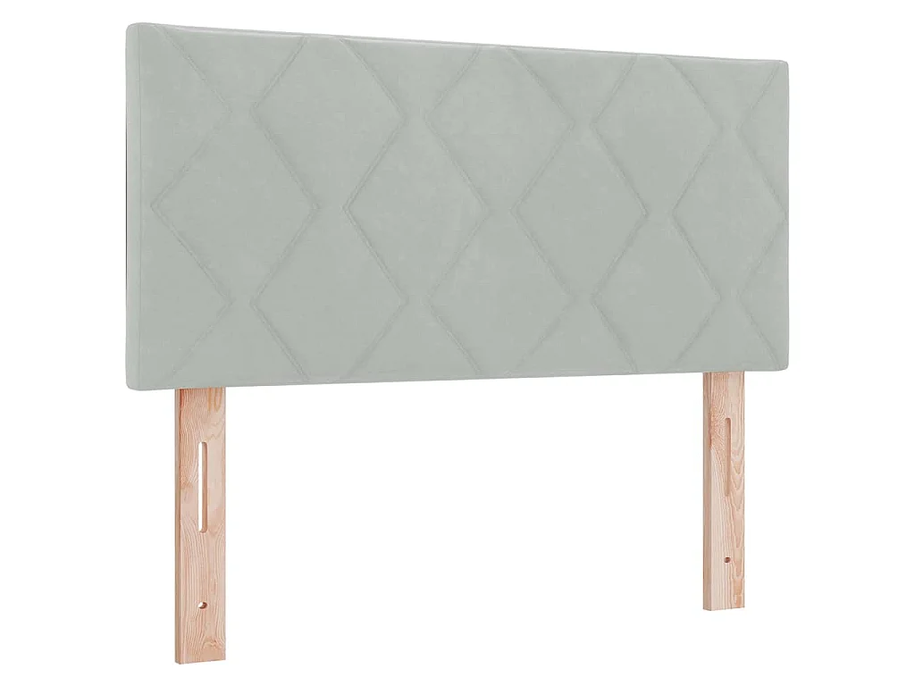 Hoofdbord Lichtgrijs 90 cm Fluweel