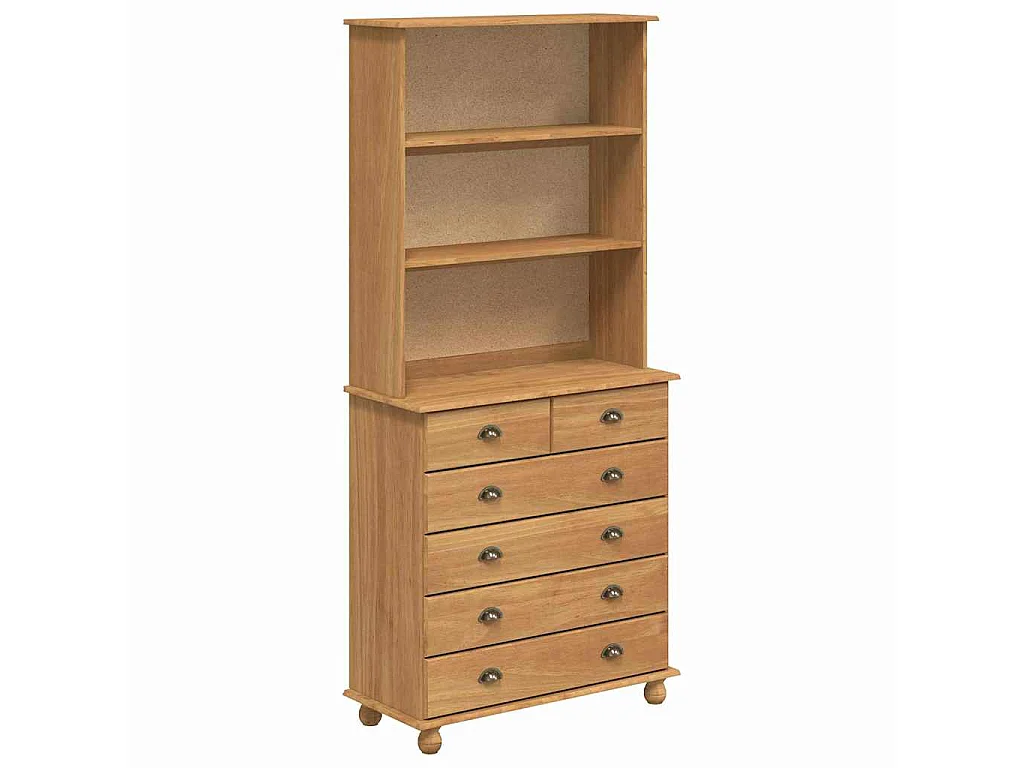 Hutch ASKIM Honing Wax 91 x 40 x 200,5 cm Massief grenenhout