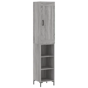 Hoge kast 34,5x34x180 cm bewerkt hout grijs sonoma eikenkleurig Hoge kast 34,5x34x180 cm bewerkt hout grijs sonoma eikenkleurig