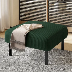 Hoogwaardige barkruk corduroy metalen frame ultiem comfort veelzijdig voetsteun poef tafel snelle montage smaragdgroen Hoogwaardige barkruk corduroy metalen frame ultiem comfort veelzijdig voetsteun poef tafel snelle montage smaragdgroen