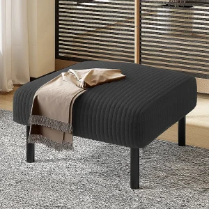 Hoogwaardige barkruk corduroy metalen frame ultiem comfort veelzijdig voetsteun poef tafel snelle montage grijs Hoogwaardige barkruk corduroy metalen frame ultiem comfort veelzijdig voetsteun poef tafel snelle montage grijs