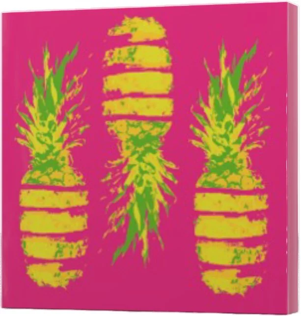 Servet Pineapples roze 33 x 33 cm 20 stuks