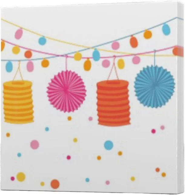 Servet Party Lanterns multi 33 x 33 cm 20 stuks