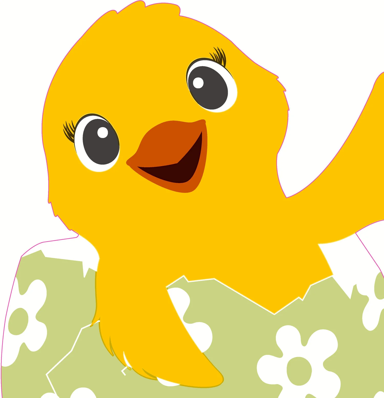 Paper + Design servet Happy Chicken wit / geel 33 x 33 cm 12 stuks