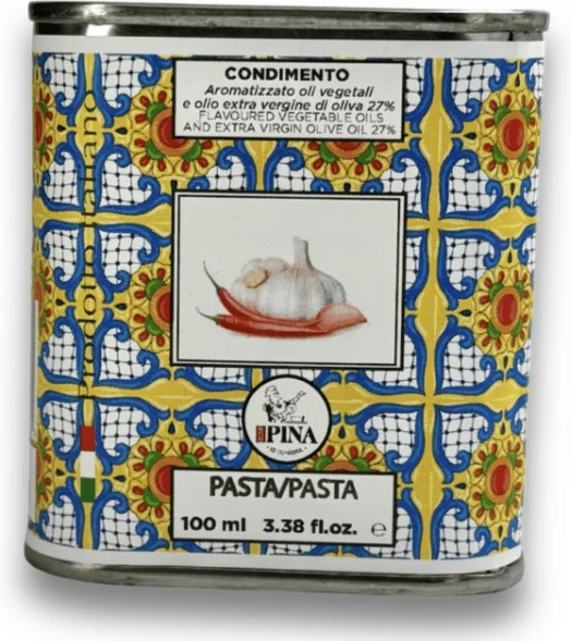 Maioliche condimento olijfolie in blik Pasta 100 ml