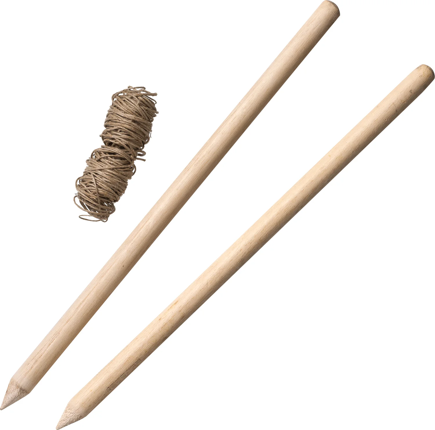 Nature pootlijnset met touw en stokken
