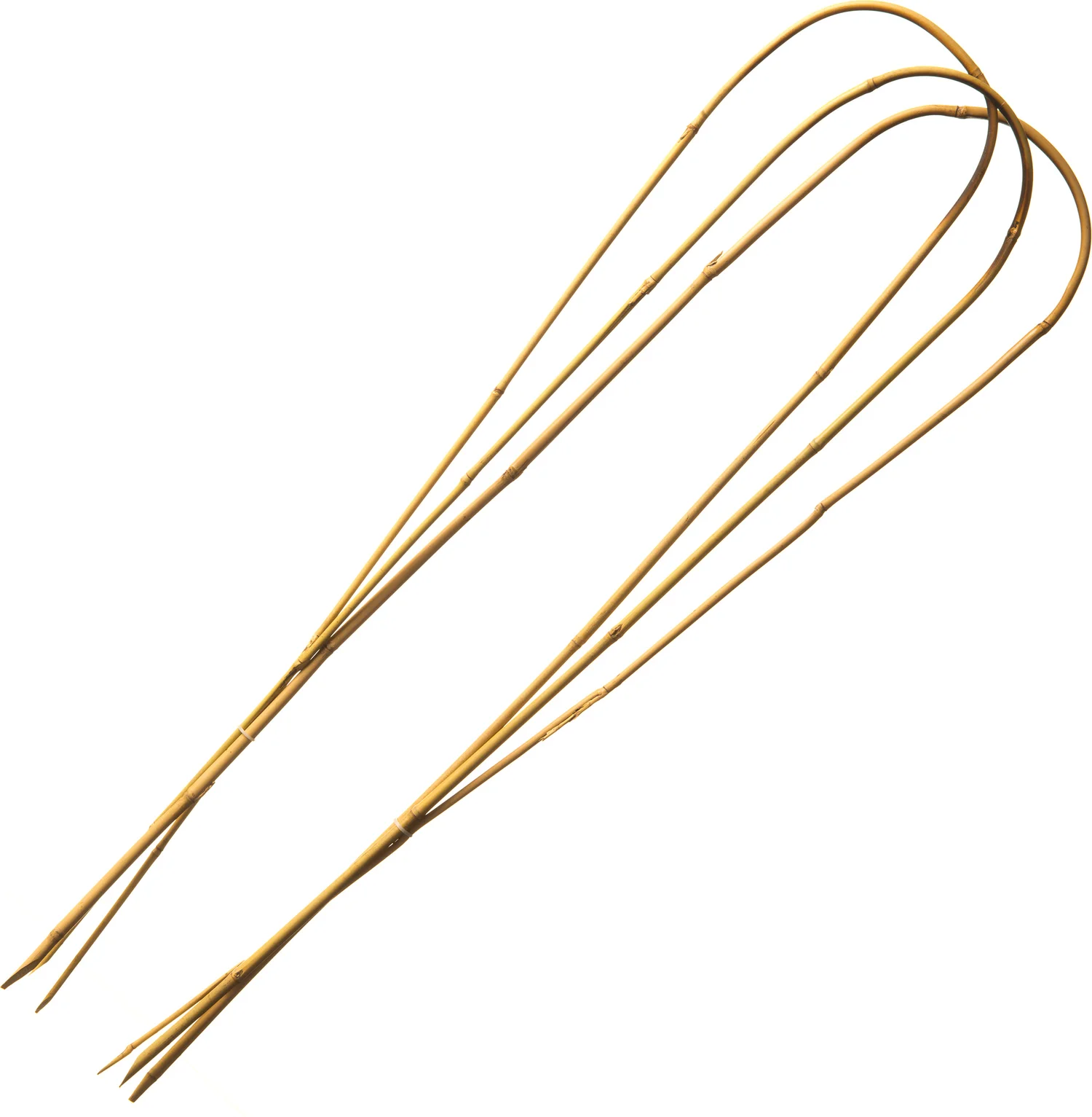 Nature bamboestok gebogen H 90 cm 3 stuks