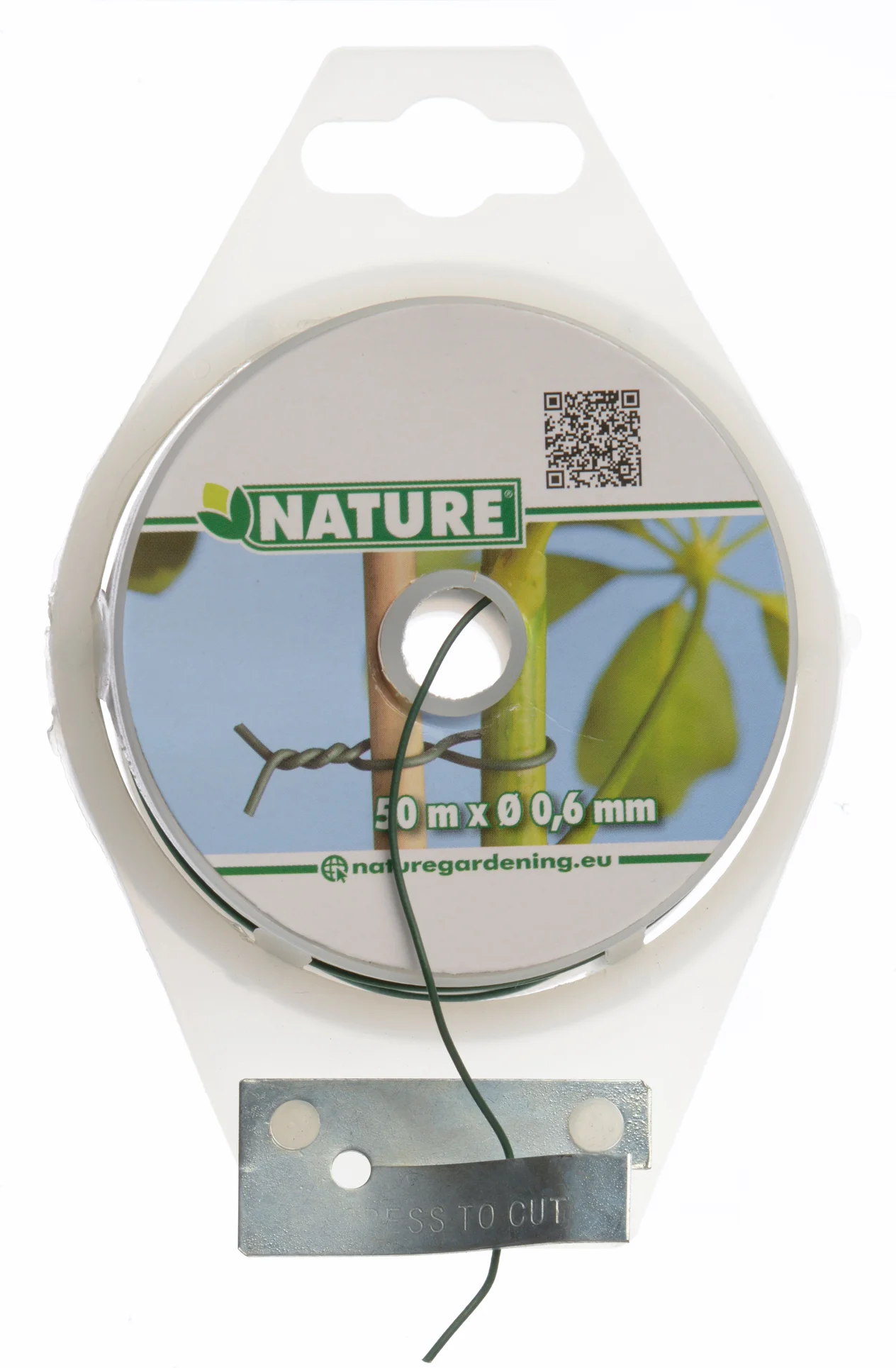 Nature binddraad geplastificeerd metaaldraad Ø1,2mmx50m groen