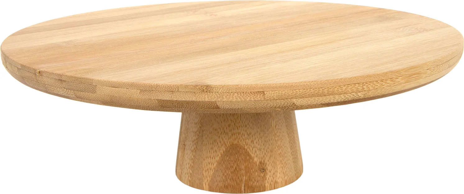 Serveerplank op voet naturel D 28 H 9 cm