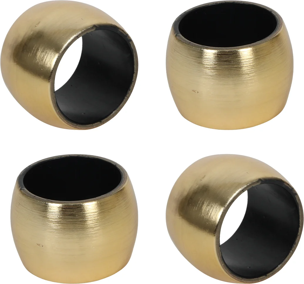 Servetring goud 4,5 x 4,5 x 3,5 cm 4 stuks