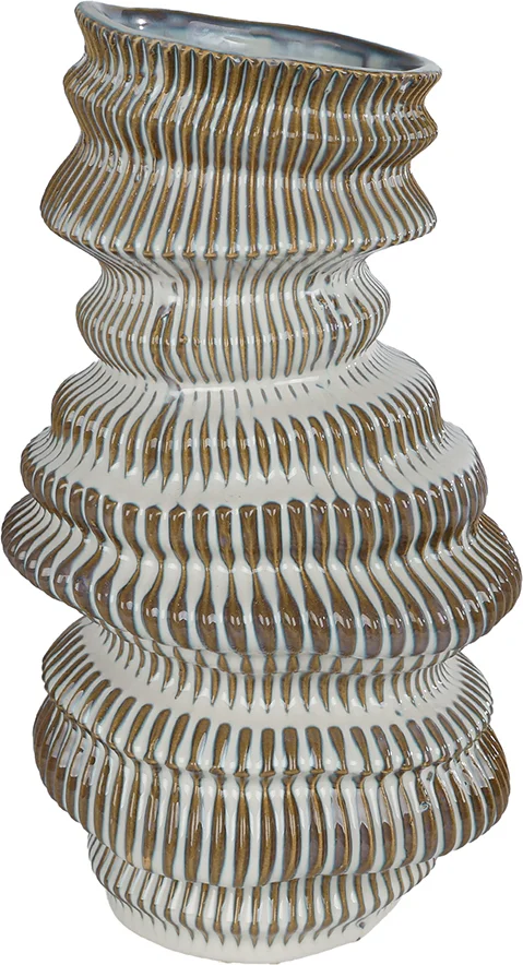 Van manen vaas Modern bruin 16,5 x 16 x 28,7cm