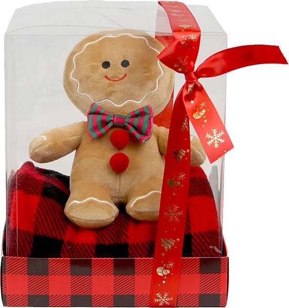 Unique Living knuffel Faith peperkoek rood H 90 cm
