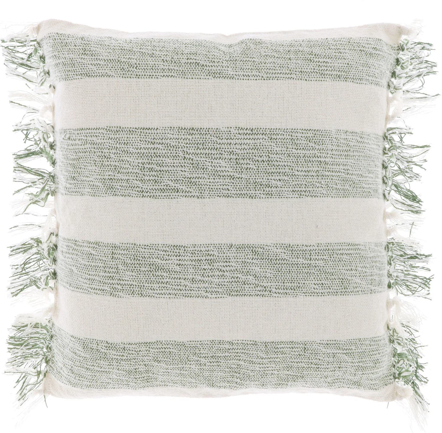 Unique Living sierkussen bossa groen / wit 45 x 45 x 7 cm