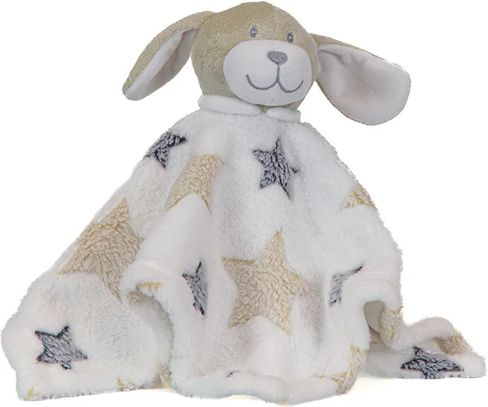 Unique Living knuffel Nanna hond wit / beige H 38 cm