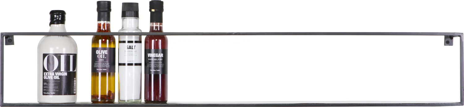 WOOOD wandplank Meert zwart 100 x 8 x 16 cm