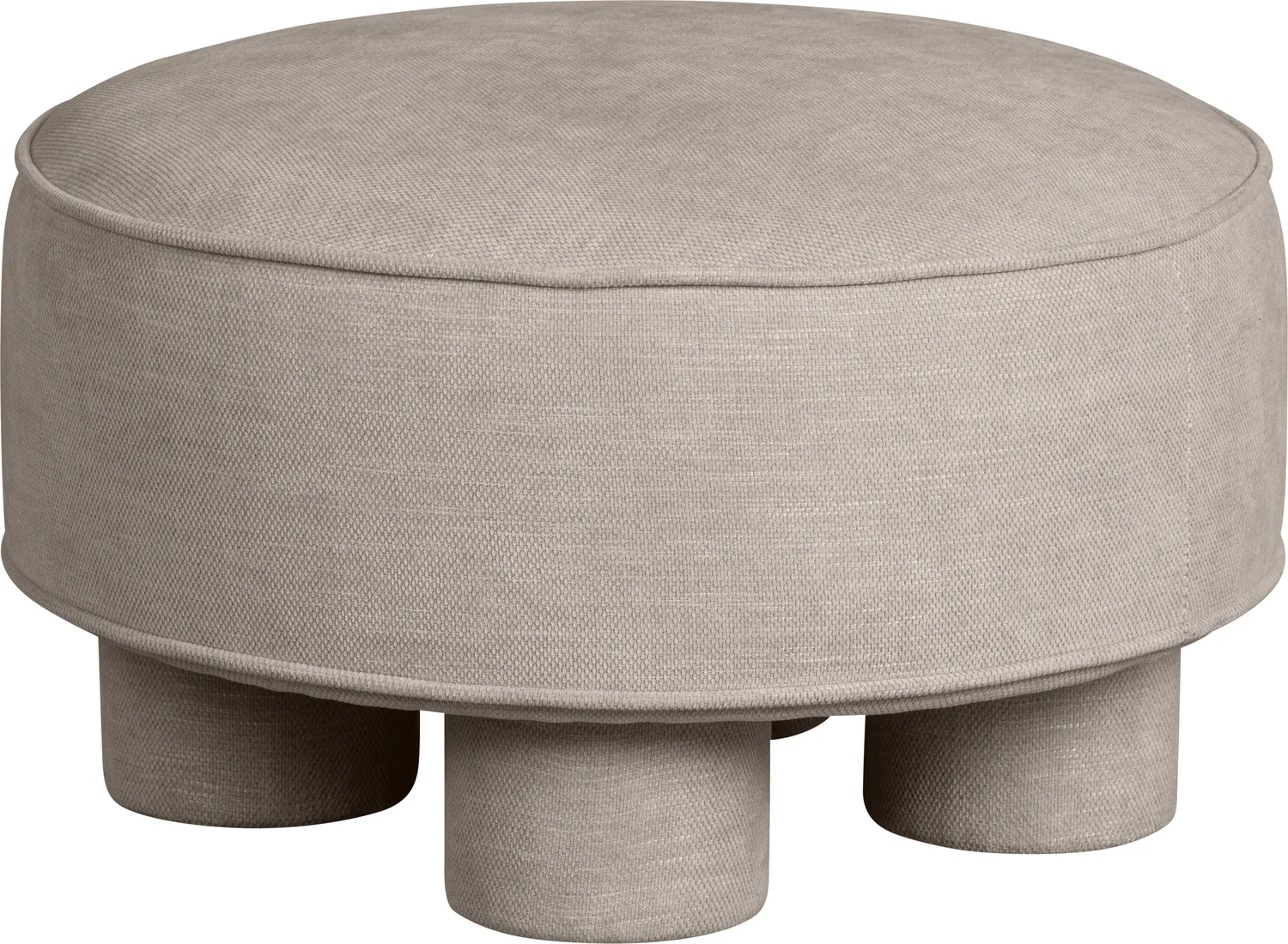 WOOOD poef Bodi taupe D 60 H 37 cm