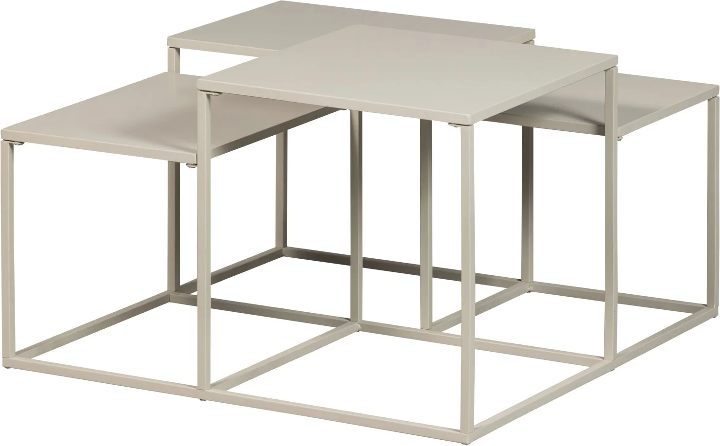 WOOOD salontafel Mida crème 70 x 70 x 42 cm