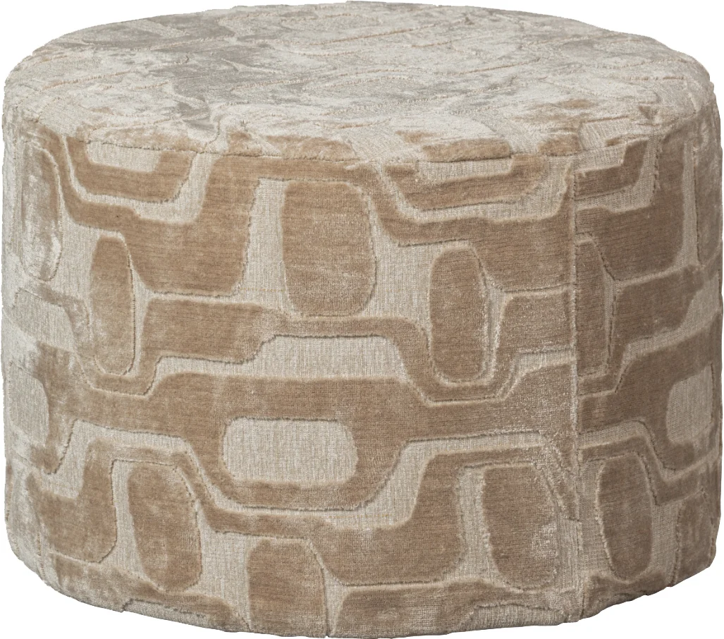 WOOOD poef Yago beige D 60 H 43 cm